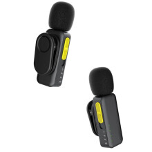 One-to-Two Slider-Type Noise Reduction Mic Manual Three-Level Noise Reduction Wireless Lapel Mic B