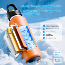 Covered Cup Summer Cooling Cup Large Capacity Cup Sports Water Pot One Click Open Lid Insulated Cup
