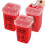 3-Pack Sharps Container for Safe Needle and Syringe Disposal,1 Quart Biohazard Needle Disposal Container 1