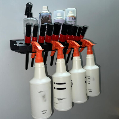 Bottle Storage Rack, Detailing Brush Organizer, SprayBottle Storage Rack, 3/8" Air Tool Holder, for Garage,Workspace