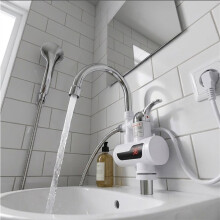 Rotatable Bathroom Kitchen Heating Faucet Digital Display Household Instant Hot Water Faucet Side Water Inlet EU Plug