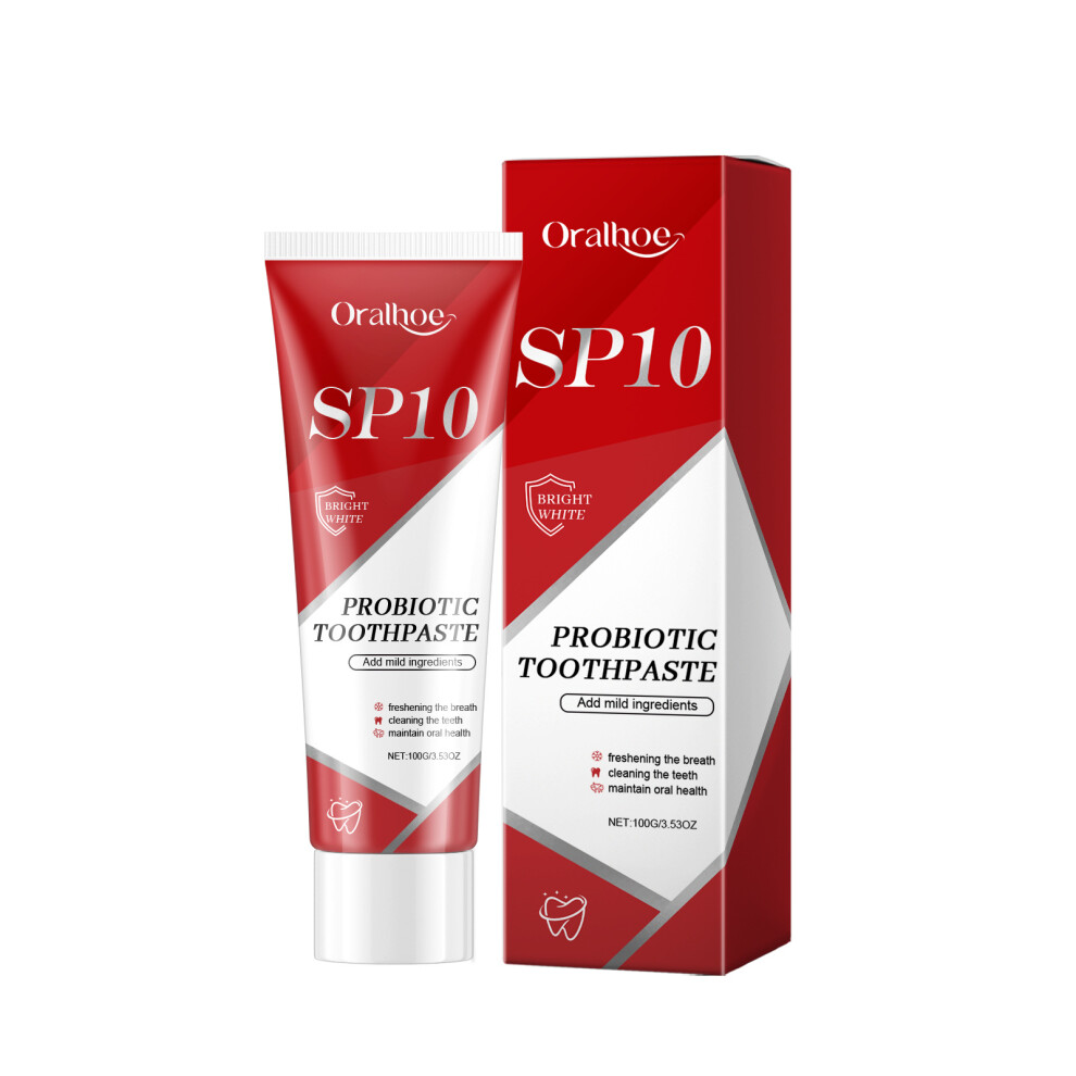 (100g) ORALHOE Teeth Brightening Toothpaste Cleans Yellow Stains, Cares Fresh Oral Care Mint Toothpaste