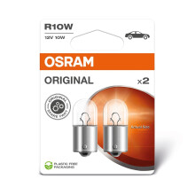 OSRAM ORIGINAL LINE 12V, R10W, signal lamp, Metal Base, Double Blister, (2 lamps)