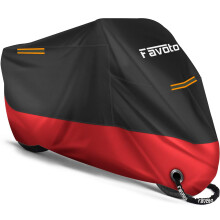 Favoto Updated Version Motorbike Cover 210D Waterproof Motorcycle Cover XXXL UV Scratch Bird Droppings Heat-Resistant Outdoor Protection with 2 Windp