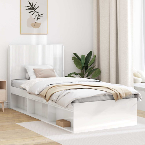 VidaXL vidaXL Headboard High Gloss White Engineered Wood