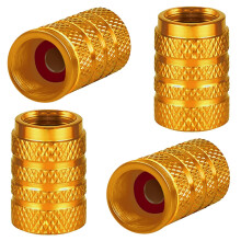 4Pcs Aluminum Tire Valve Stem Caps Metal Car Dust Caps for Car Tyres Universal Tyre Valve Caps Car Caps with Gasket for Motorbike, Trucks, Bike, Elec