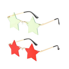 2Paren Creatieve Rimless Zonnekbrillen Festival En Decoratie