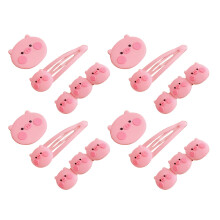 12St Roze Cartoon Varkens Haarspelden Voor Decoratief