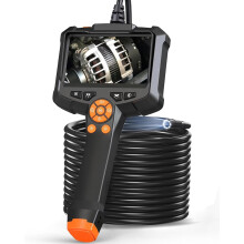 33FT Endoscope Inspection Camera, 4.3'' IPS Screen Borescope with 8 LED Lights, Handheld 8.0mm IP67 Waterproof Endoscope, Portable Drain Camera with