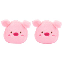 2St Praktische Roze Pluchen Mini-Opbergzak Sleutels Kaarten