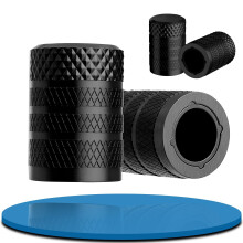 4 Pieces Tyre Valve Caps Anodized Aluminium,UV Resistant Dust Caps for Car Tyres, Stem Dust Covers Airtight Seal, Universal Tyre Valve Cap for SUV, T