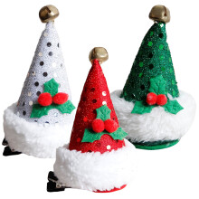 3St Kerst Barrettes Metalen En Stoffen Haarclip Decoratie