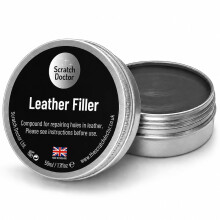 Scratch Doctor Leather Filler Repair Compound Fill Holes Cracks Scratches Scuffs on Leather Furniture Car Seats Shoes and Bags (Dark Grey, 50ml)