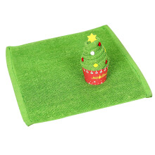 2St Katoenen Kersthanddoeken Badhanddoek Met Kerstboomvorm