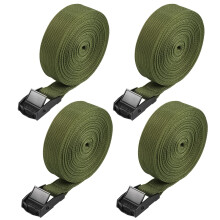 Hejo 4PCS Ratchet Straps, Green Ratchet Tie Down Straps with Cam Buckle, Heavy Duty Tensioning Belts Adjustable Lashing Straps for Motorcycles, Bikes