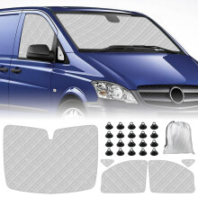 Opaltool Internal Thermal Blind for 2003-2014 Mercedes-Benz VITO II W639/Viano, 5PCS Insulated Windscreen Covers, Foldable Reflective Sunshade for Ca