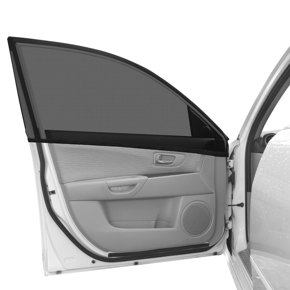 Car Window Sun Shades 2Pack,Stretachable Mesh Net For Universal Car Uv Protection For Kids/Baby/Adults/Pets (Front Side, L) 5009761408112