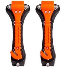 HONGCI 2 Pack Emergency Car Window Breaker Life Hammer with Seatbelt Cutter, Car Glass Breaker Seat Belt Cutter and Window Breaker 2-in-1 Car Safety