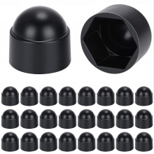 Noosverl M14(22mmwheel nut covers),Black Plastic Hex Nut Bolt Dome Cap Cover,Nut and Bolt Protective Caps Cover Hexagonal,24PCS