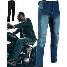 Texpeed Mens Motorcycle Motorbike Biker Trousers - Jeans Pants Made With 280gsm Aramid And Protective CE Armour (EN 1621-1) - Tapered Fit Blue Denim