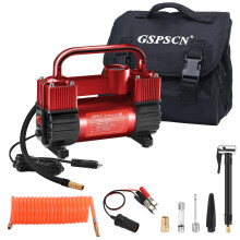 GSPSCN 12V Heavy Duty Tyre Inflator Metal Portable Air Compressor Pump