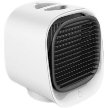 Portable Mini Air Cooler Fan, Evaporative Cooling Fan with Washable Filter, LED Night Light for Bedroom, Office, Home & Dorm, White