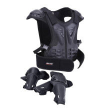 Upgraded 5-Piece Kids Motorcycle Armor Suit - Lightweight Chest Back Elbow Knee Guards, for Motocross BMX Cycling Off-Road Bike Outdoor Sports Protec