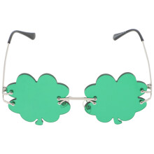 1Paar Patrick's Day Decoratieve Bril Met Groen Klaverdetail, Unisex