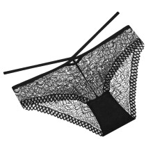 1Lace Briefs Zwart Dames Ondergoed Sexy Kant Speciale Nacht