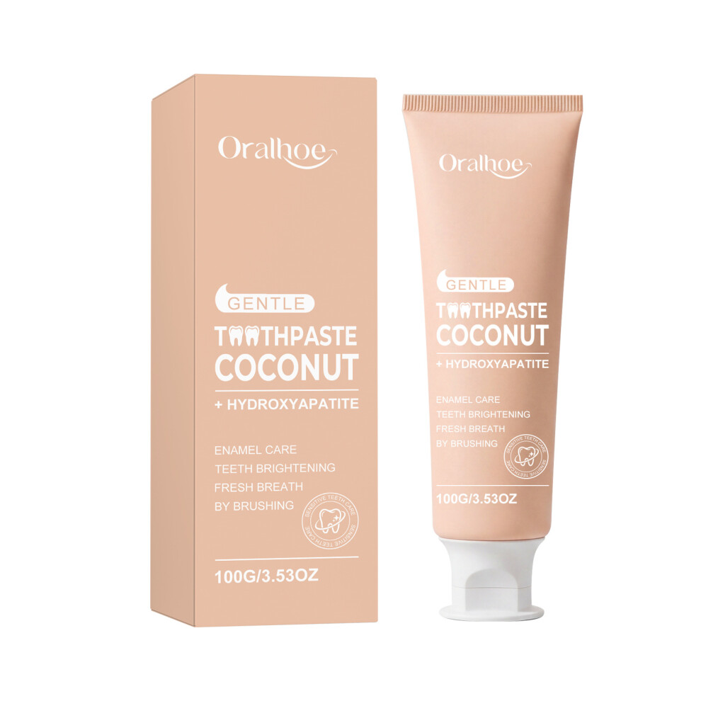 (100g) ORALHOE Coconut Toothpaste Mild, Clean and Refreshing Teeth Cleaning, Comfortable, Refreshing and Fragrant Daily Care