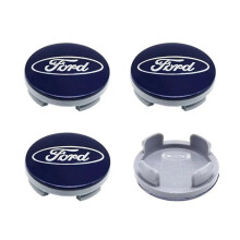 4pcs Wheel Centre Caps for Ford 54mm, Replacement Wheel Caps - Wheel Center Covers, Blue