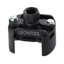 LEONTOOL Adjustable Oil Filter Wrench 2 Jaw 60-80mm (2-3/8 to 3-1/8 inch), Heavy Duty Oil Filter Wrench Removal Tool, Universal Oil Filter Cap Socket