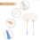 2St Blank DIY Waaier Voor Kinderen Handvat Creatief Schilderen 5