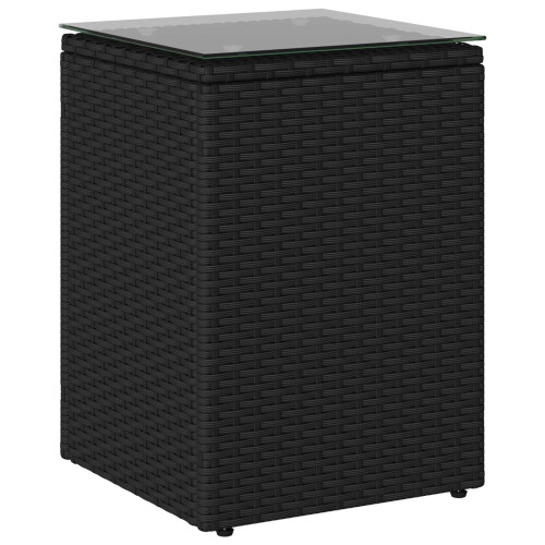 VidaXL vidaXL Side Table Black 35 x 35 x 70 cm Poly Rattan 1