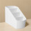 Desk Organizer with 4 Compartments Plastic Multi Functional Pen Pencil Remote Control Holder Stationary Organizer White 2