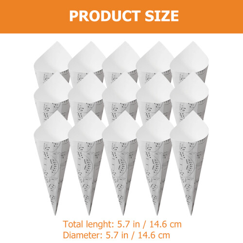 50St Witte Papierkegels Voor Bruiloft En Feest 1