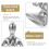 Zilveren Denkerbeeld Hars Abstract Woonaccessoire 6