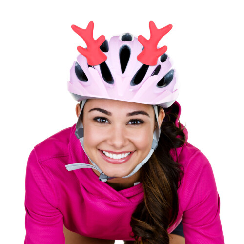 2St Herbruikbare Rood Silicagel Helm Gewei Decoratieve Accessoires 2