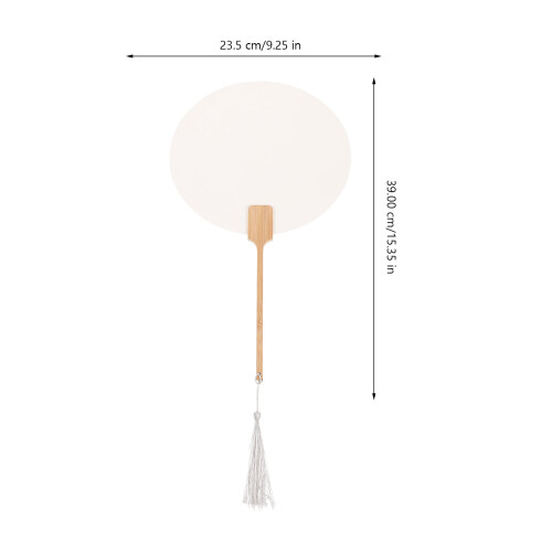 2St Blank DIY Waaier Voor Kinderen Handvat Creatief Schilderen 1