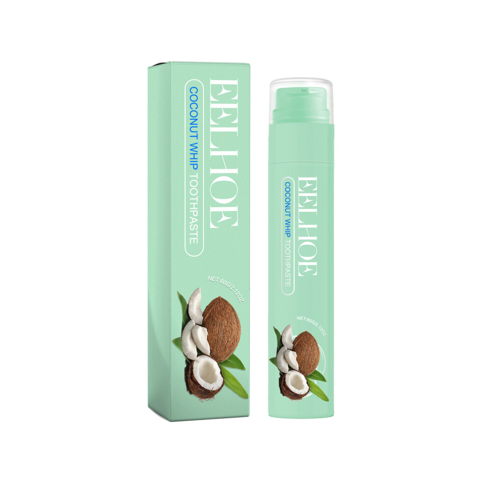 (Coconut flavor) EELHOE Fruity Toothpaste Series Cleans Teeth Stains, Freshens Breath, Cares Oral Toothpaste