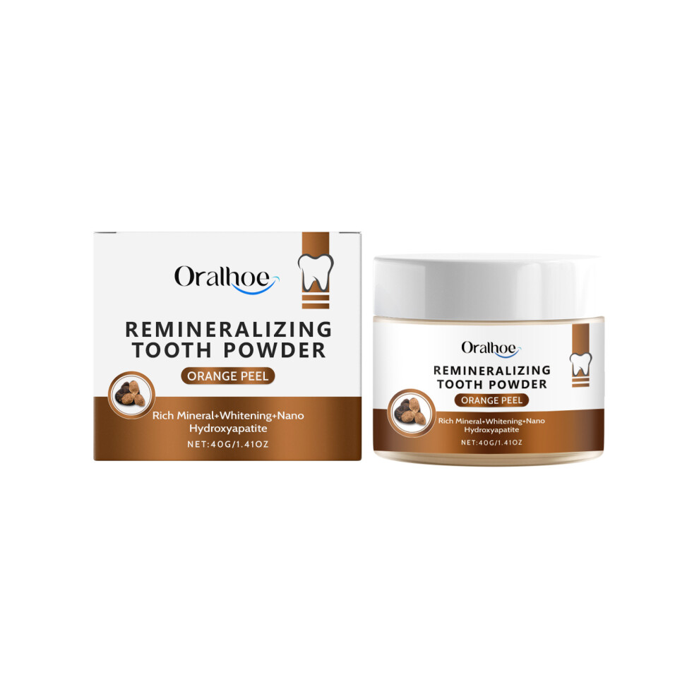 (40g) ORALHOE Tangerine Peel Teeth Tooth Powder Gentle Cleansing Breath Fresh Breath Smiling Oral Care