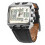 Analog Watch Wit Dubbele Tijd, Waterdicht, PU Band 3