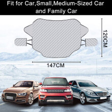 Viwril Car Sun windscreen Cover Sun screen, Car Cooler Sheet with Side Mirror Cover and Reflective Stripes, Car Heat Protection for Rear Windscreen w