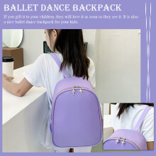 1Ballet Dance Backpack Nylon Paars Praktisch En Duurzaam