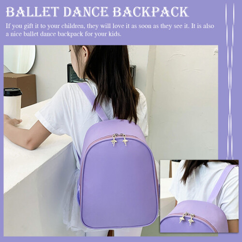 1Ballet Dance Backpack Nylon Paars Praktisch En Duurzaam