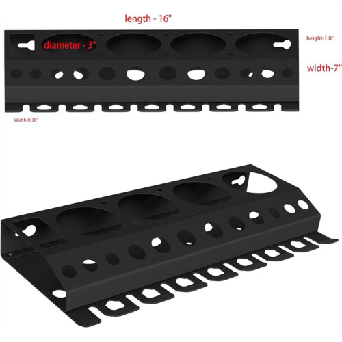 Bottle Storage Rack, Detailing Brush Organizer, SprayBottle Storage Rack, 3/8" Air Tool Holder, for Garage,Workspace 2