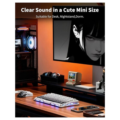 Divoom MiniToo Retro  Speaker - Portable Pixel Art Display, Retro Computer Style, Ideal Gift 2
