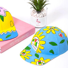 2St DIY Witte Papier Baseball Caps Voor Kinderen Handbeschilderd