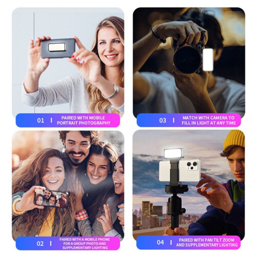 Portable  Selfie Fill Light Rechargeable 3Modes Adjustable Brightness Magnetic for Phone Make  Computer Fill Light 2
