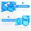 44St Blauwe ABS Plastic Discbound Binding Ringen Voor Studenten 1